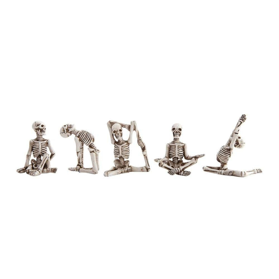 Creative Coop Fall Decor Skeleton in Yoga Pose