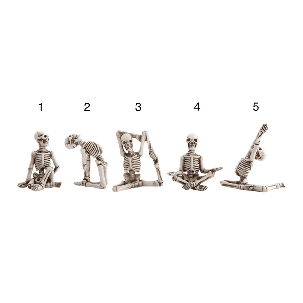 Creative Coop Fall Decor Skeleton in Yoga Pose