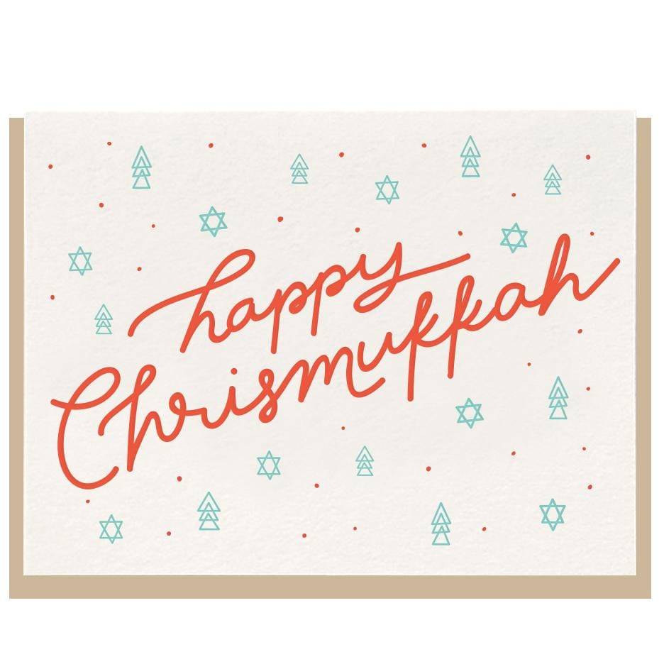 Dahlia Press Card Happy Chrismukkah Card