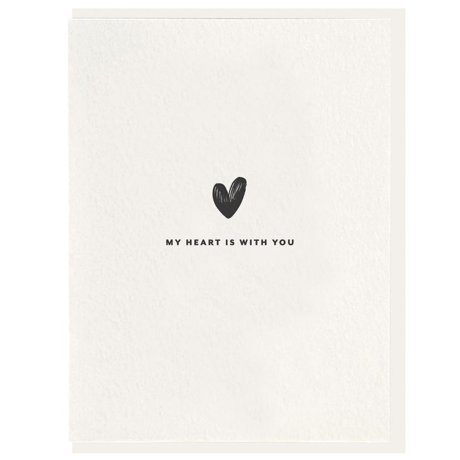 Dahlia Press Card My Heart Is With You Card