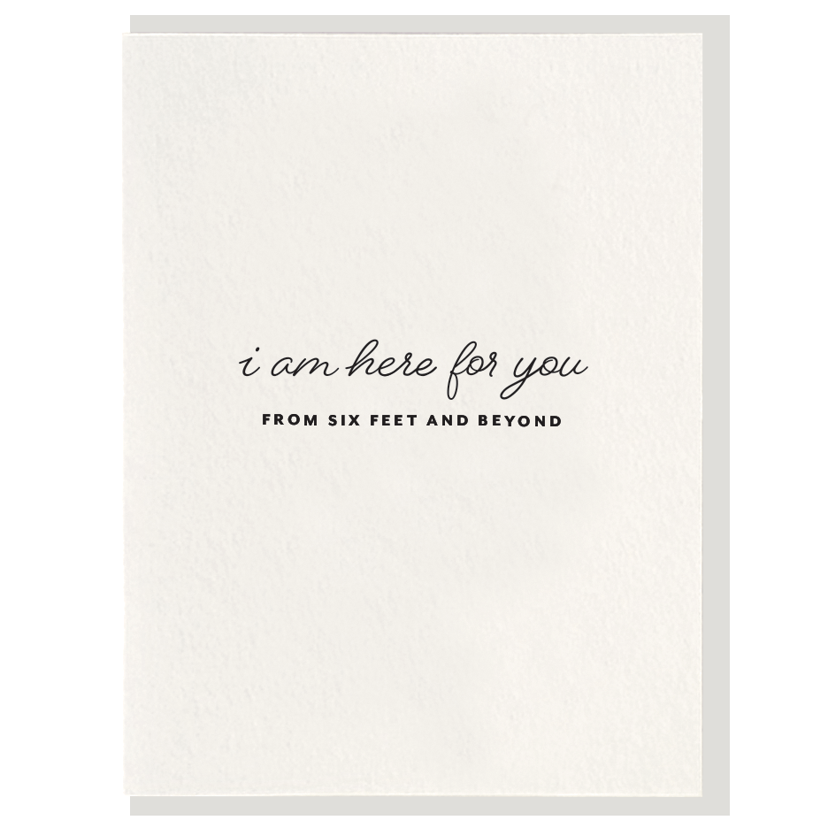Dahlia Press Card Six Feet Away Card