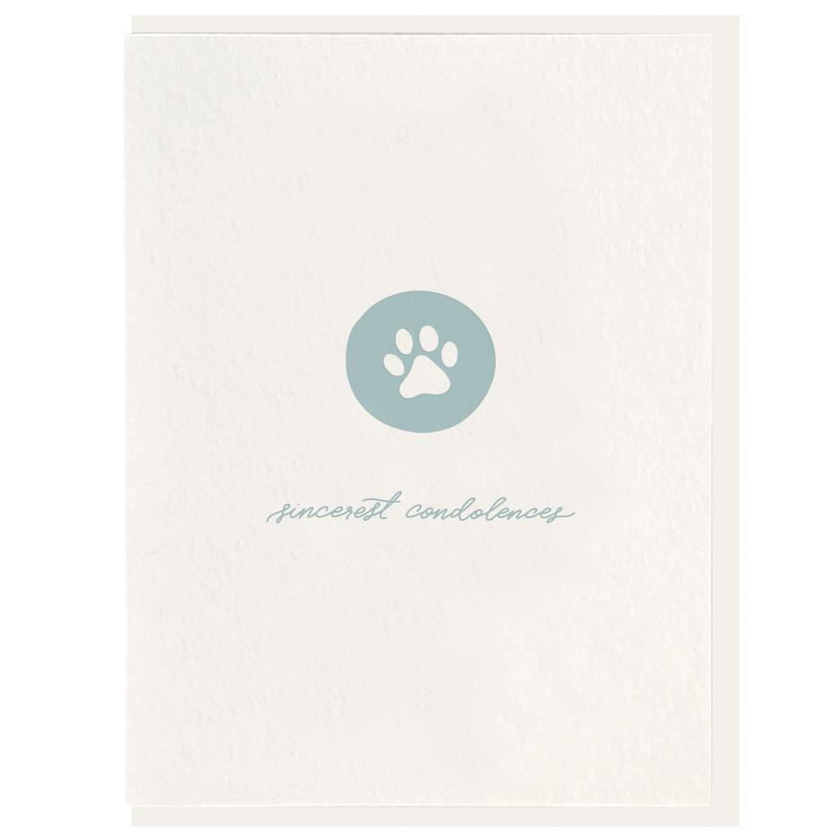 Dahlia Press Single Card Pet Condolences Card