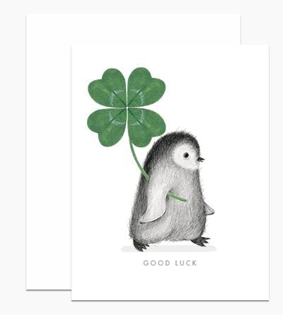 Dear Hancock Card Good Luck Penguin Card