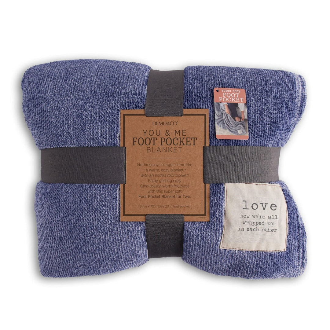 Demdaco Blanket Love Foot Pocket Blanket