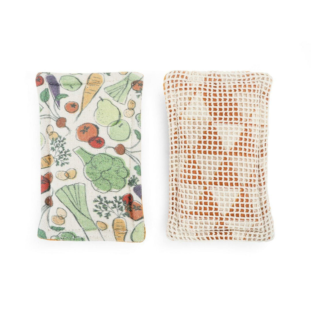 Demdaco Cleaning Supplies Veggies Kitchen Sponge, Set of 2