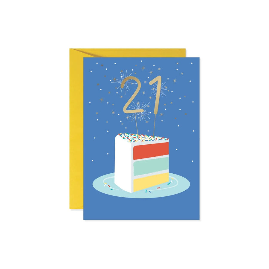 Design Design Card 21 on a Cake