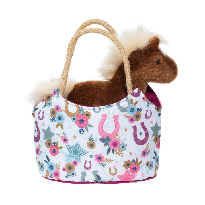Douglas Plush Toy Boho Horseshoe Sassy Sak with Horse