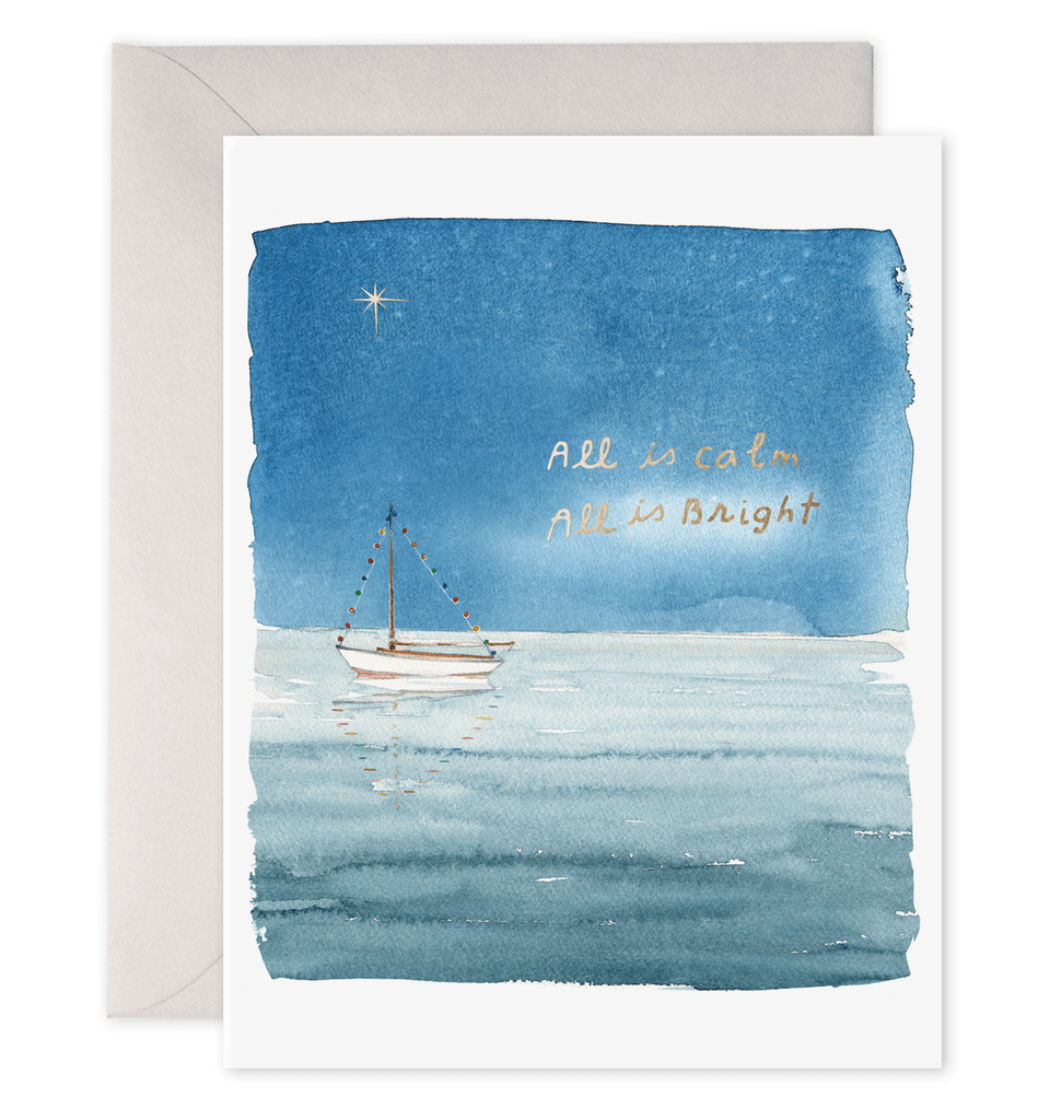 E. Frances Paper Boxed Card Set Holiday Sailboat Boxed Card Set