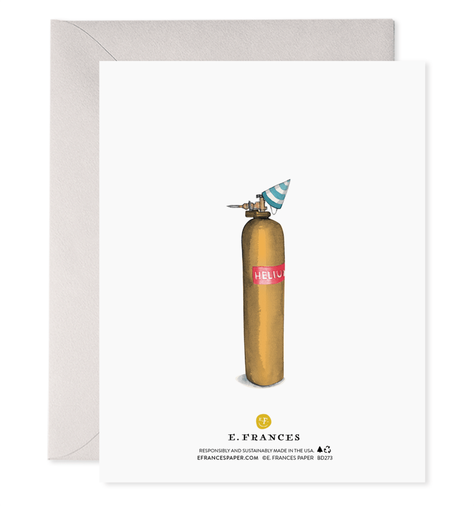 E. Frances Paper Card Helium 30 Birthday Card