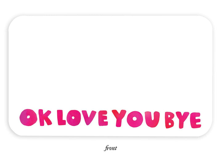 E. Frances Paper Card Okloveyoubye Little Notes