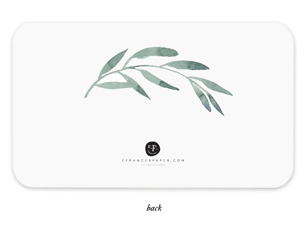 E. Frances Paper Card Olive Branches Little Notes