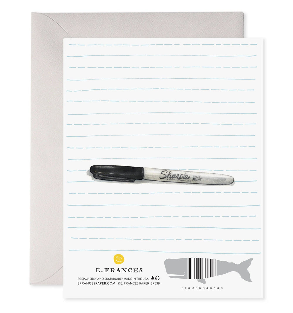 E. Frances Paper Card Teacher Pencils Card