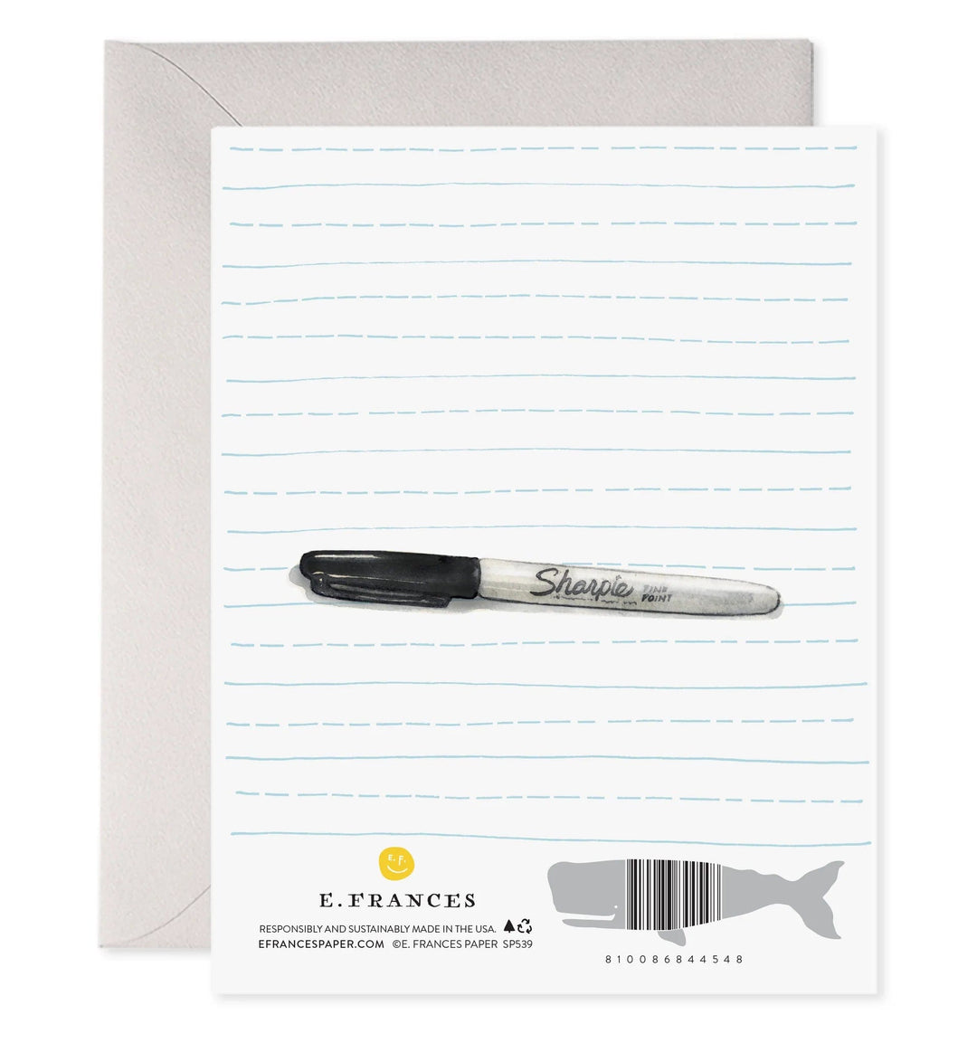 E. Frances Paper Card Teacher Pencils Card