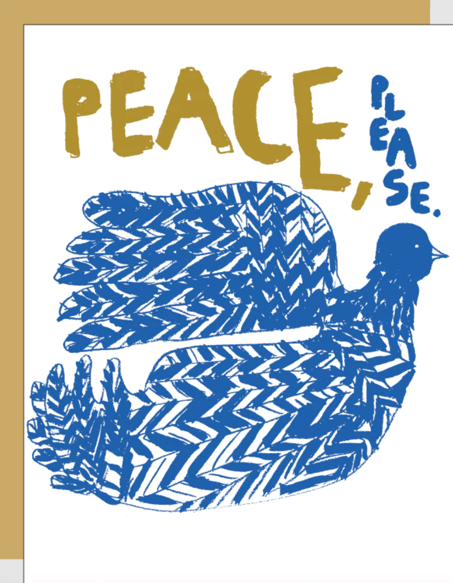 Egg Press Card Peace Please Dove Card