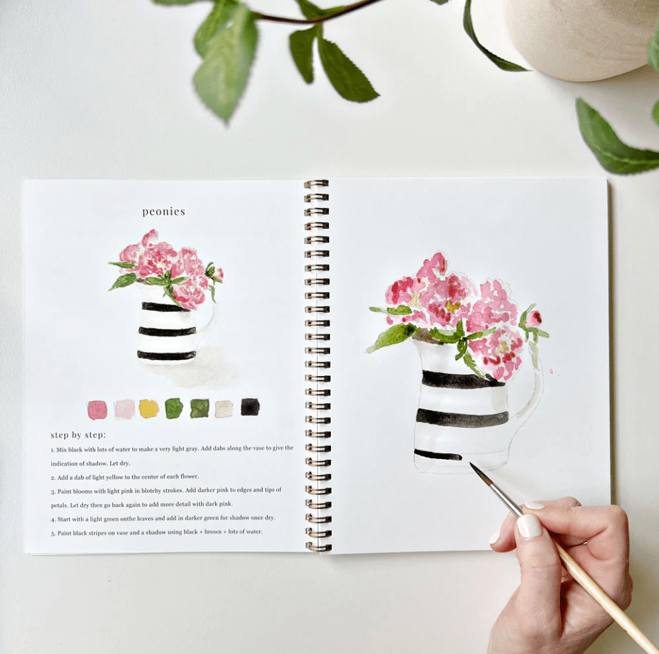 Emily Lex Art Supplies Watercolor Workbook: Bouquets