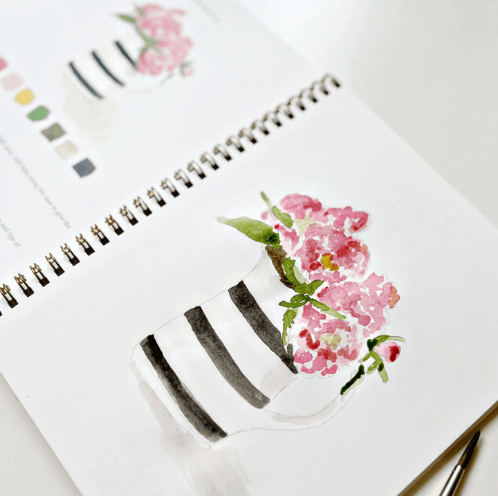 Emily Lex Art Supplies Watercolor Workbook: Bouquets