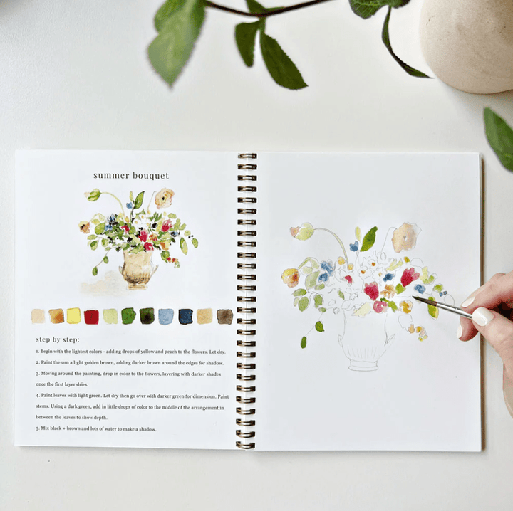 Emily Lex Art Supplies Watercolor Workbook: Bouquets