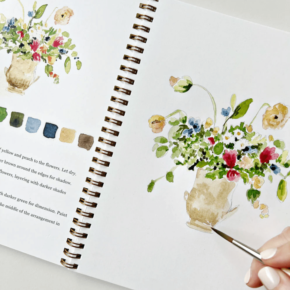Emily Lex Art Supplies Watercolor Workbook: Bouquets