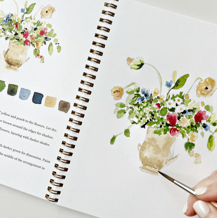 Emily Lex Art Supplies Watercolor Workbook: Bouquets
