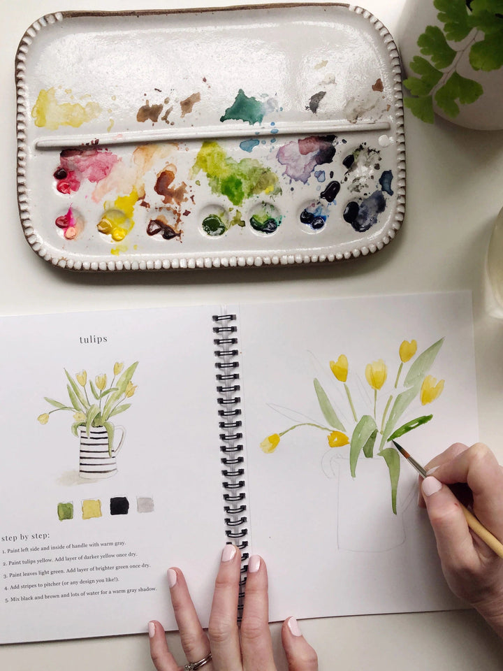 Emily Lex Art Supplies Watercolor Workbook: Flowers