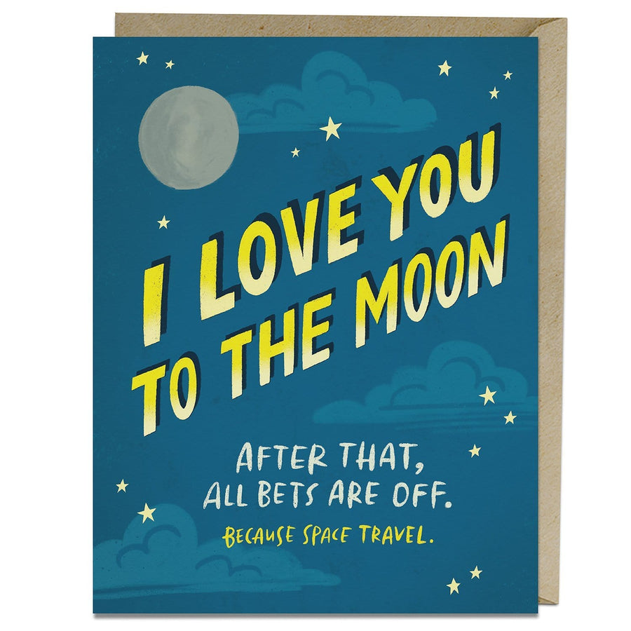 Emily McDowell Single Card To The Moon Love Card