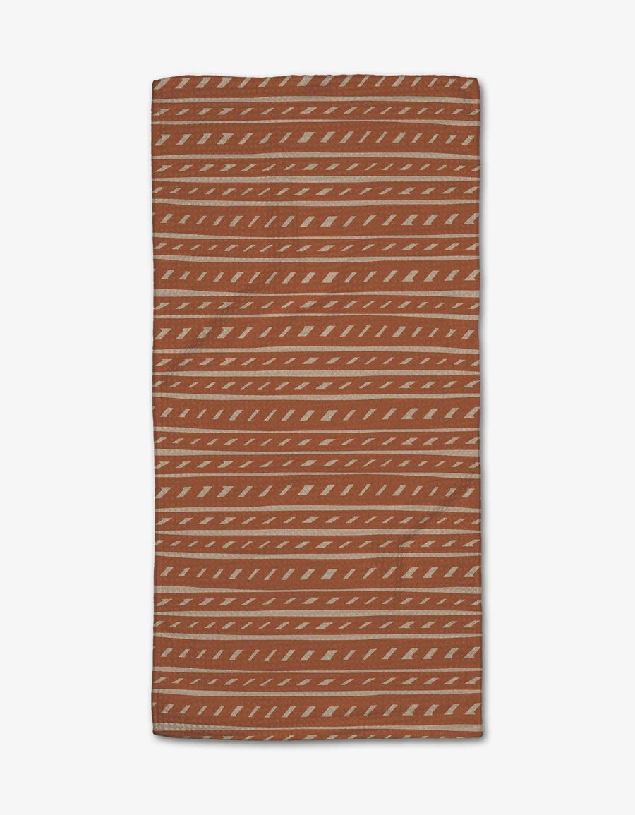 Geometry Tea Towel Auburn Autumn Bar Towel