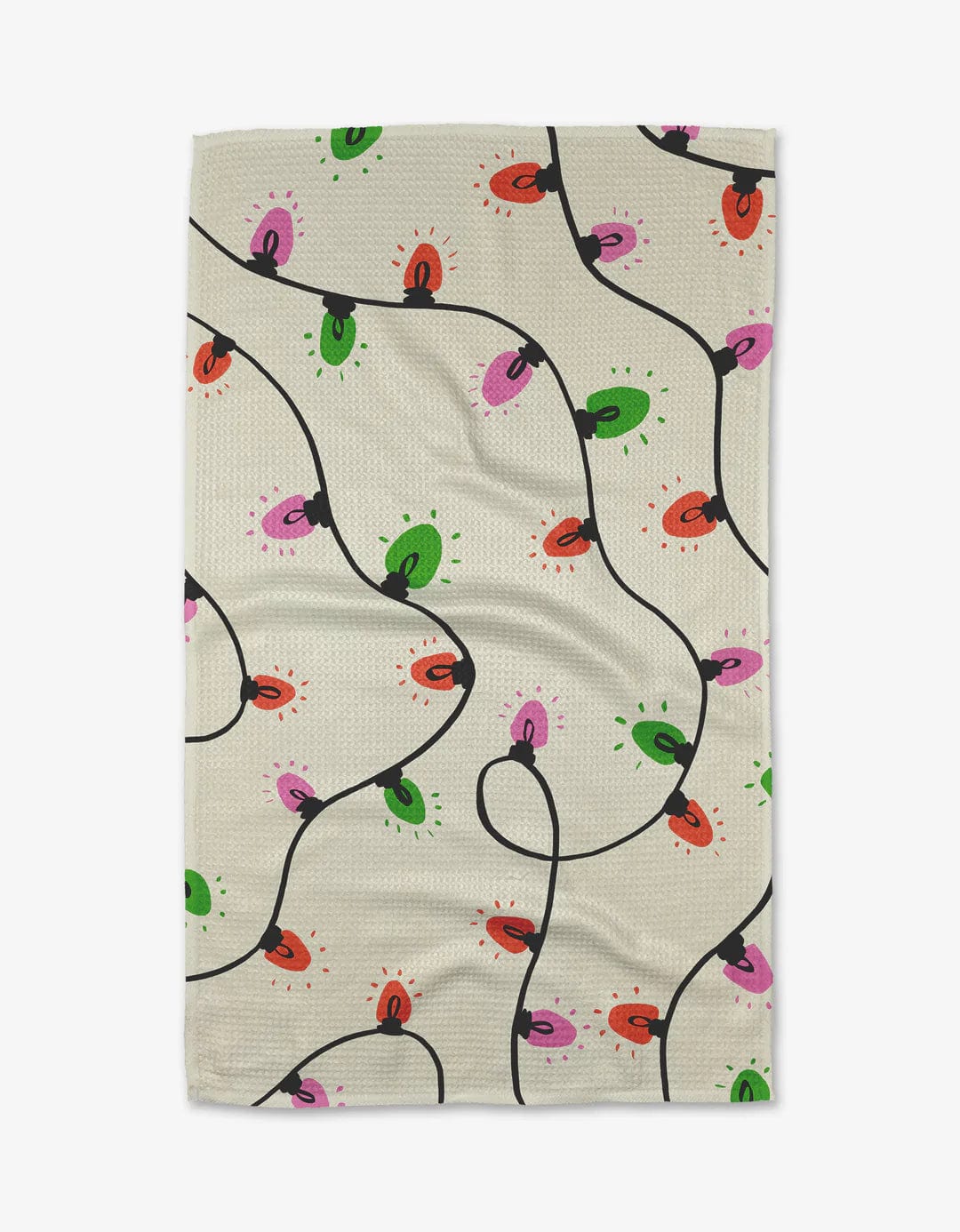 Pink Christmas Geometry Luxe Hand Towel