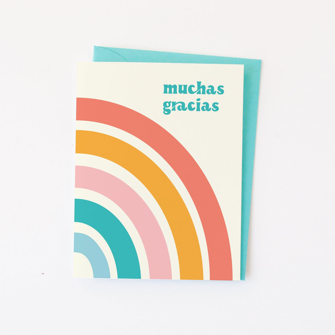 Graphic Anthology Card Muchas Gracias Rainbow Card