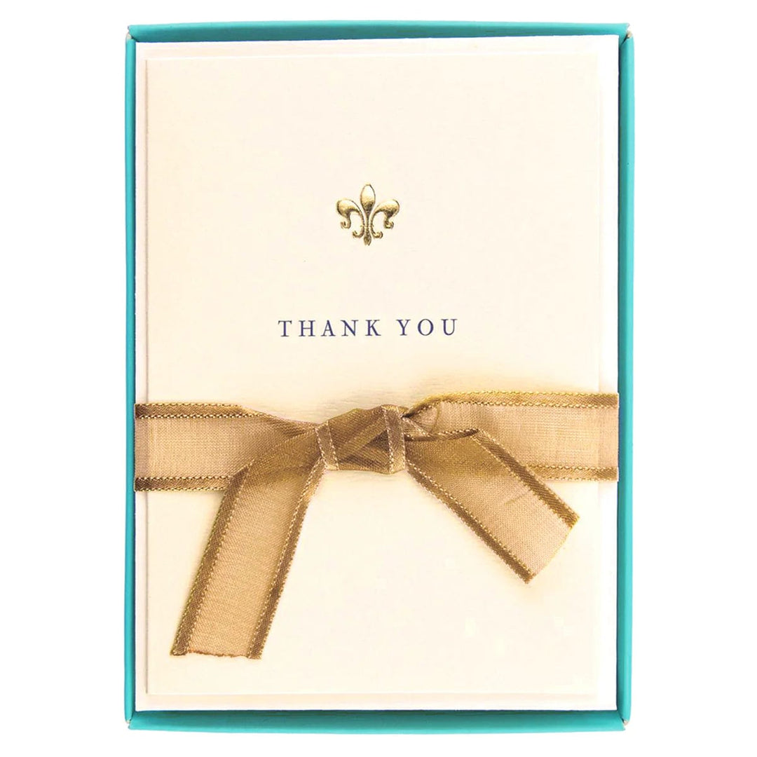 Graphique de France Boxed Card Set Fleur de Lis La Petite Presse Folded Thank You Notes