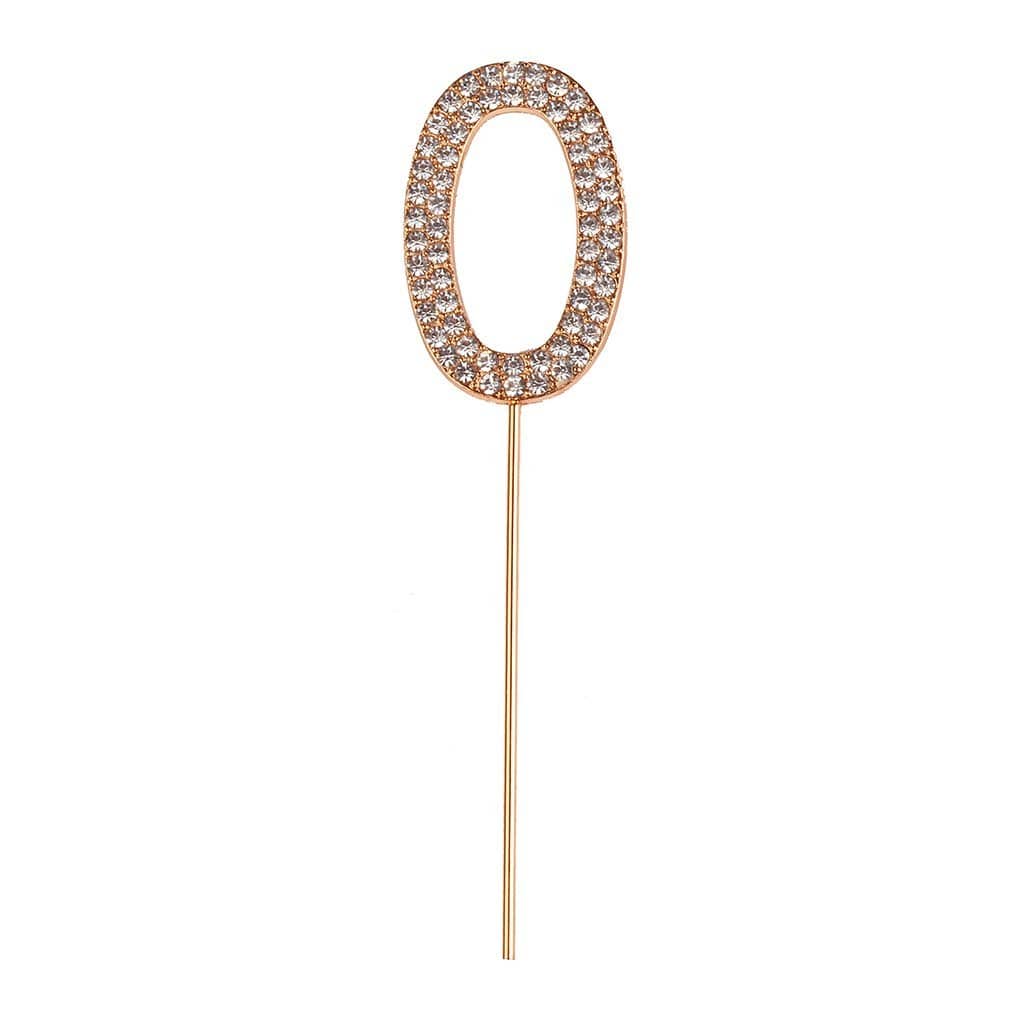 Great Pretenders Party Supplies 0 Rhinestone Cake Topper Numbers