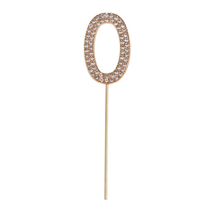 Great Pretenders Party Supplies 0 Rhinestone Cake Topper Numbers