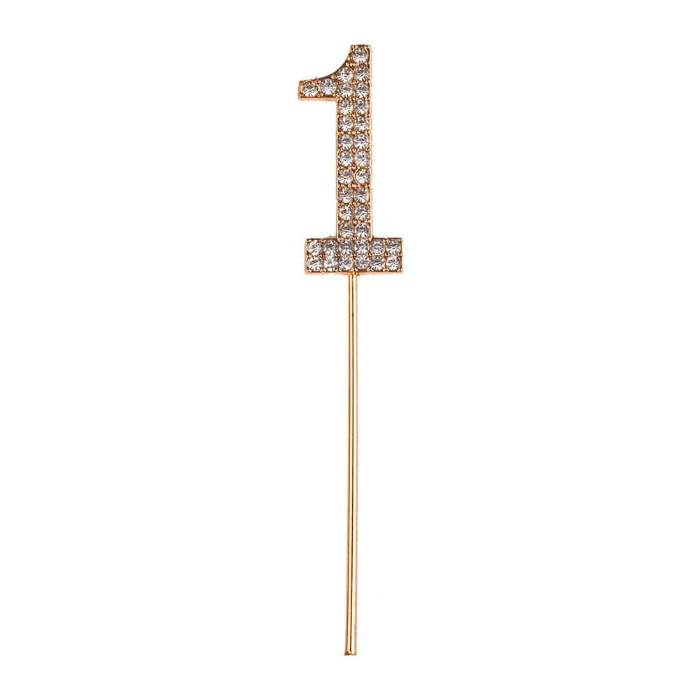 Great Pretenders Party Supplies 1 Rhinestone Cake Topper Numbers