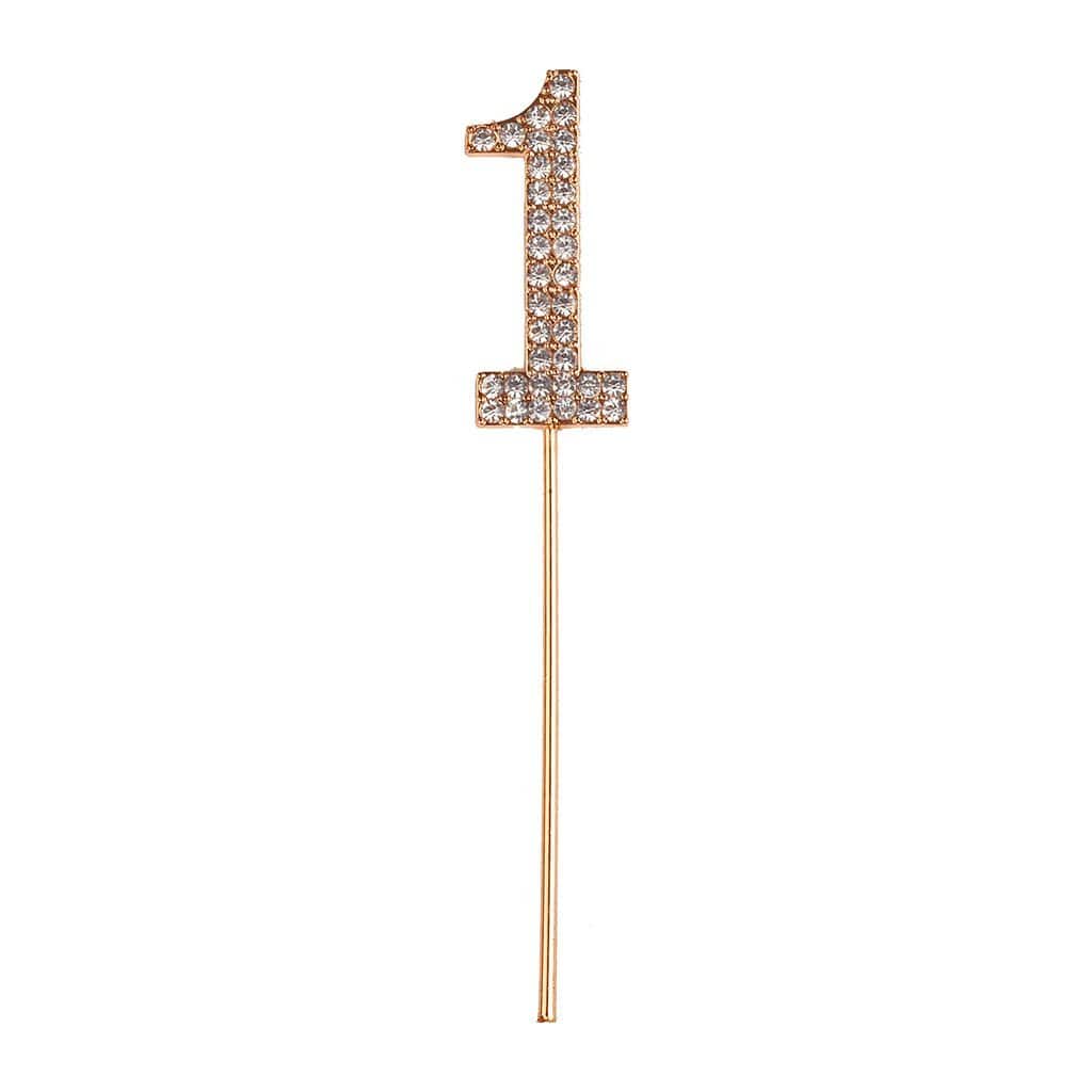 Great Pretenders Party Supplies 1 Rhinestone Cake Topper Numbers