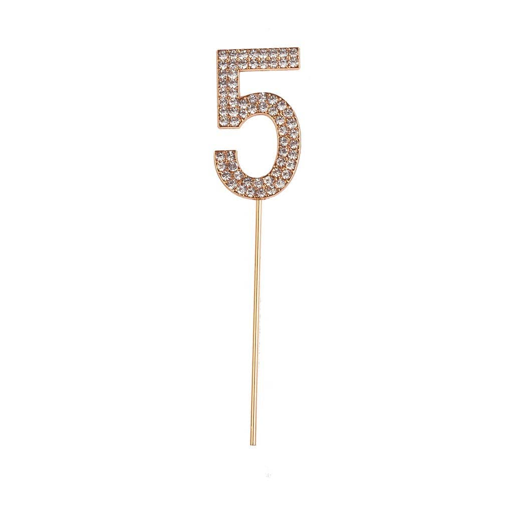 Great Pretenders Party Supplies 5 Rhinestone Cake Topper Numbers