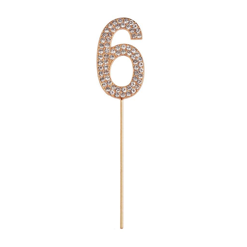 Great Pretenders Party Supplies 6 Rhinestone Cake Topper Numbers