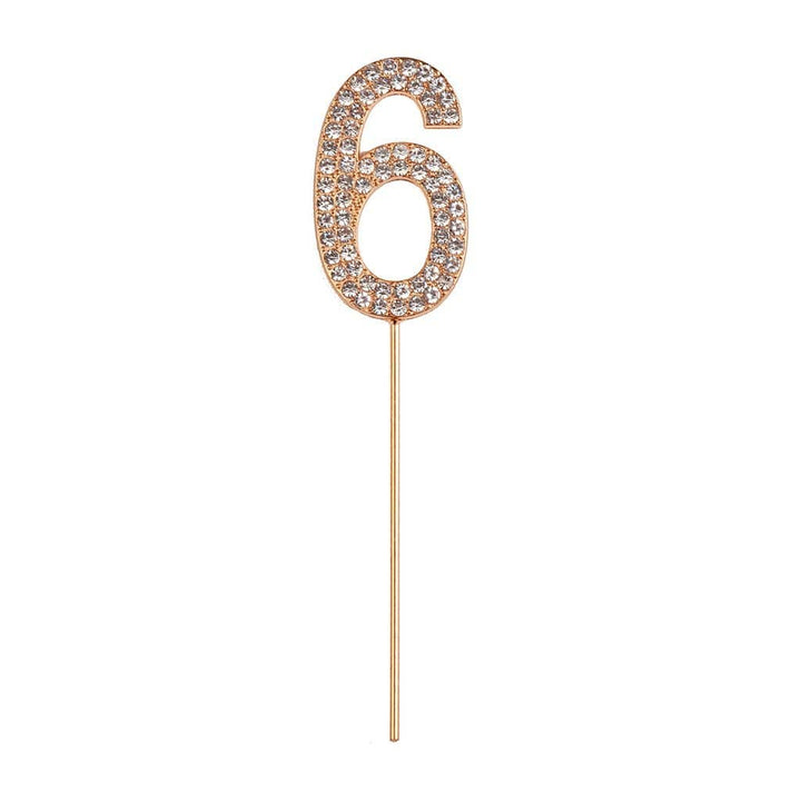 Great Pretenders Party Supplies 6 Rhinestone Cake Topper Numbers