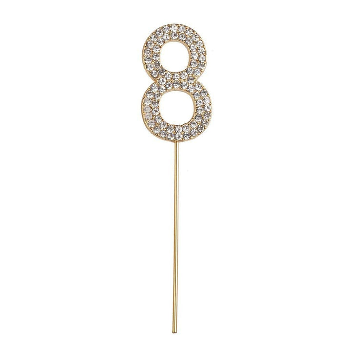 Great Pretenders Party Supplies 8 Rhinestone Cake Topper Numbers