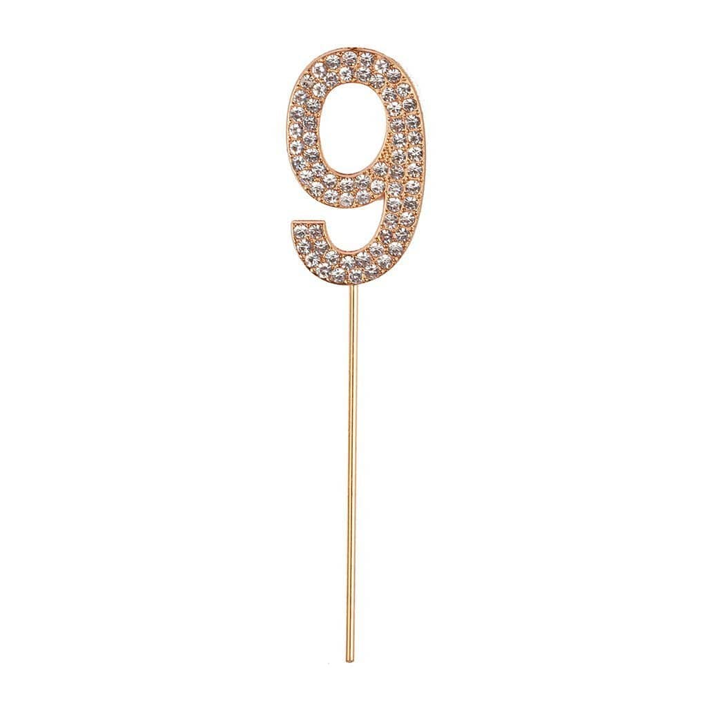 Great Pretenders Party Supplies 9 Rhinestone Cake Topper Numbers