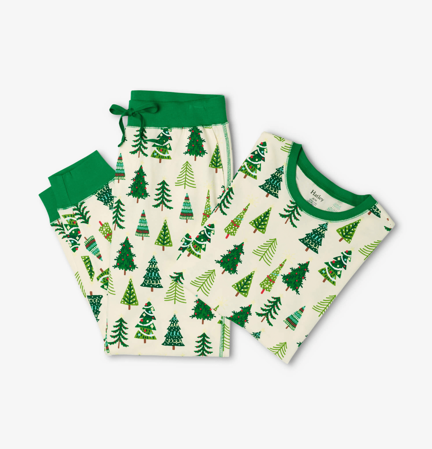 Christmas Trees Glow in the Dark Men s Pajama Set Paper Luxe