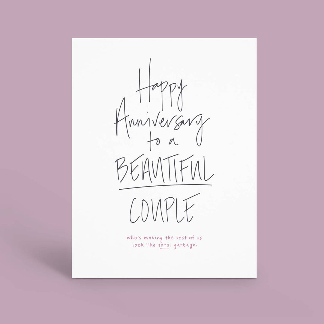 Hey Weegs Card Golden Couple Anniversary Card