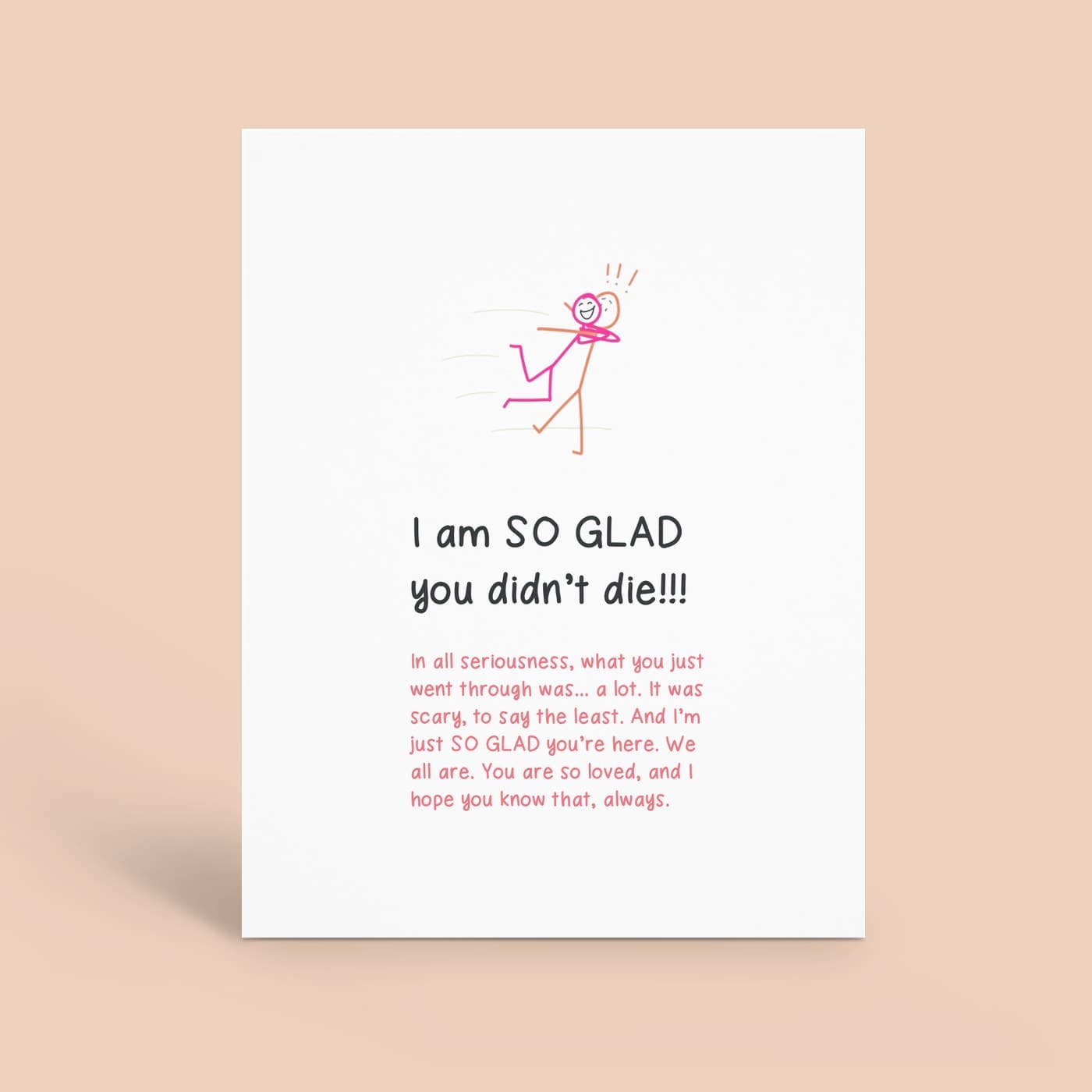 So Glad You Didn’t Die Card – Paper Luxe