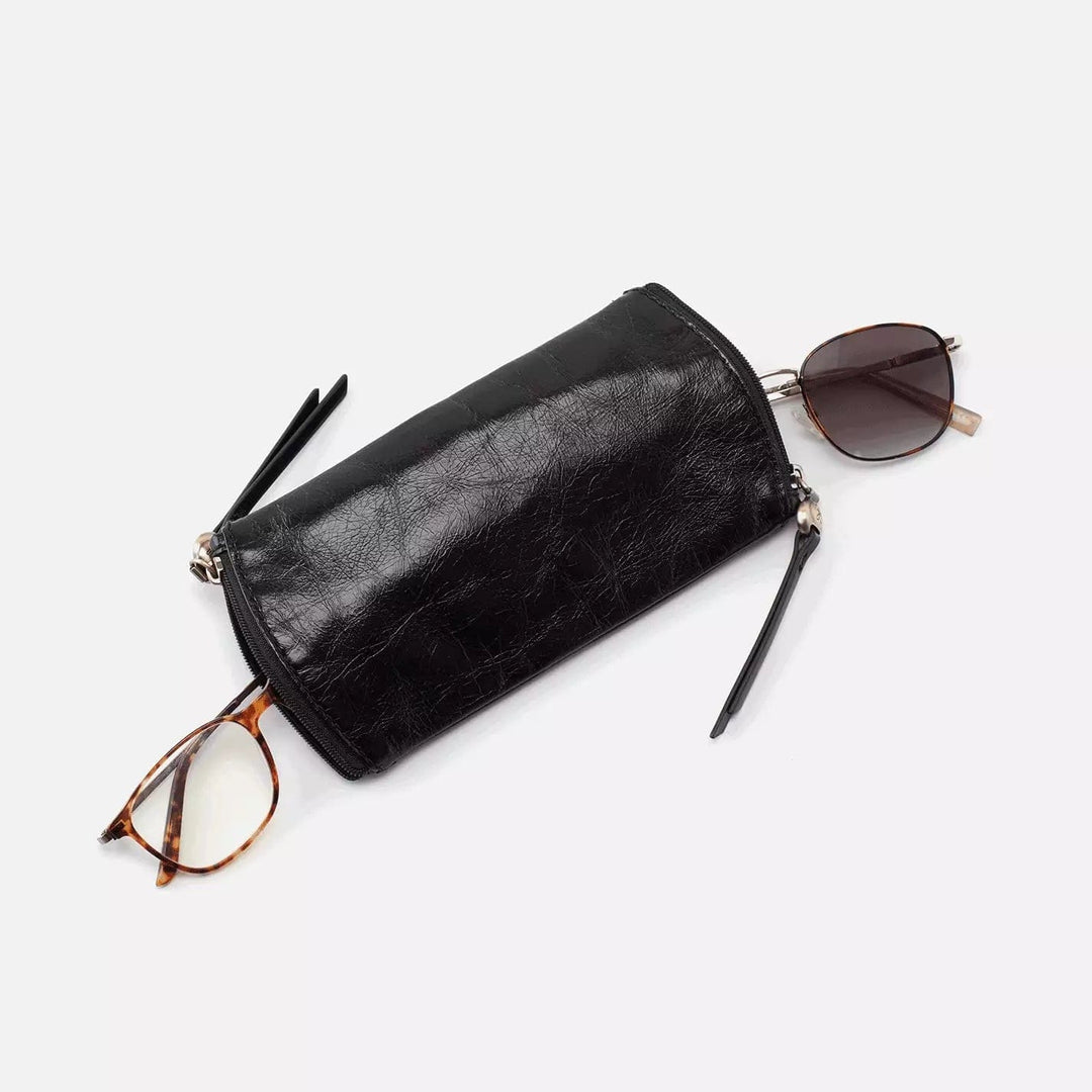 Hobo Wallet Spark GO Double Eyeglass Case - Black - Vintage Hide