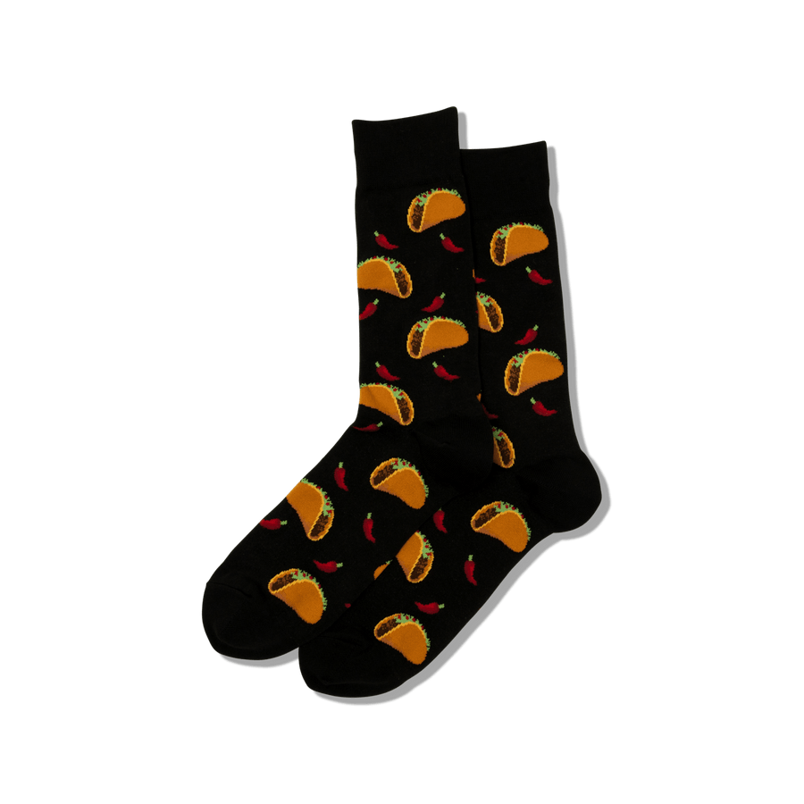 Hotsox Socks Men's Taco Crew Socks