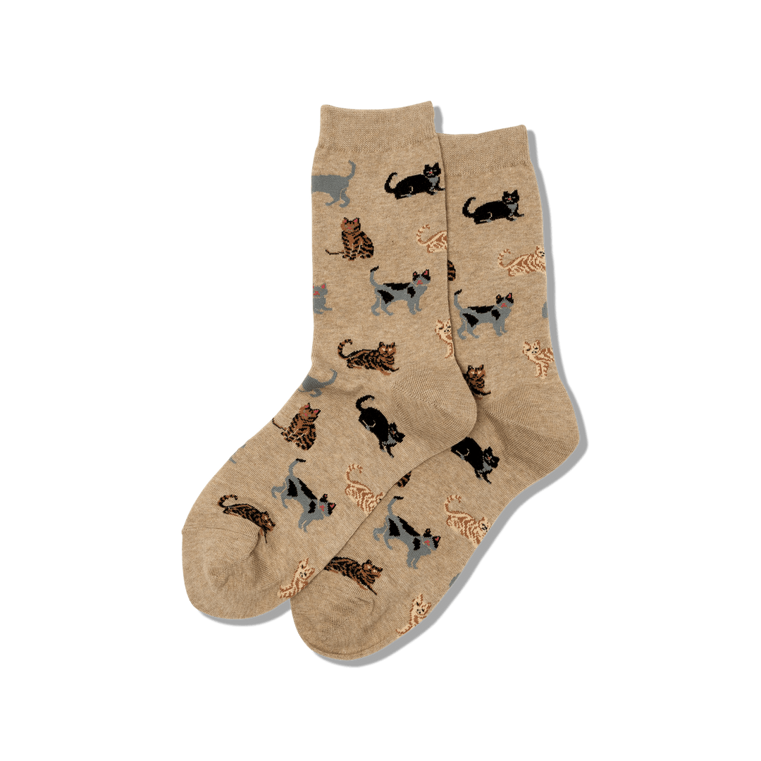 Hotsox Socks Women's Classic Cats Crew Socks