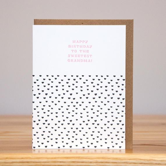 Huckleberry Letterpress Card Sweetest Grandma Birthday Card
