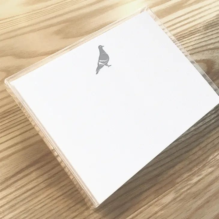 Huckleberry Letterpress Stationery Set Pigeon - Letterpress Stationery Set of 12
