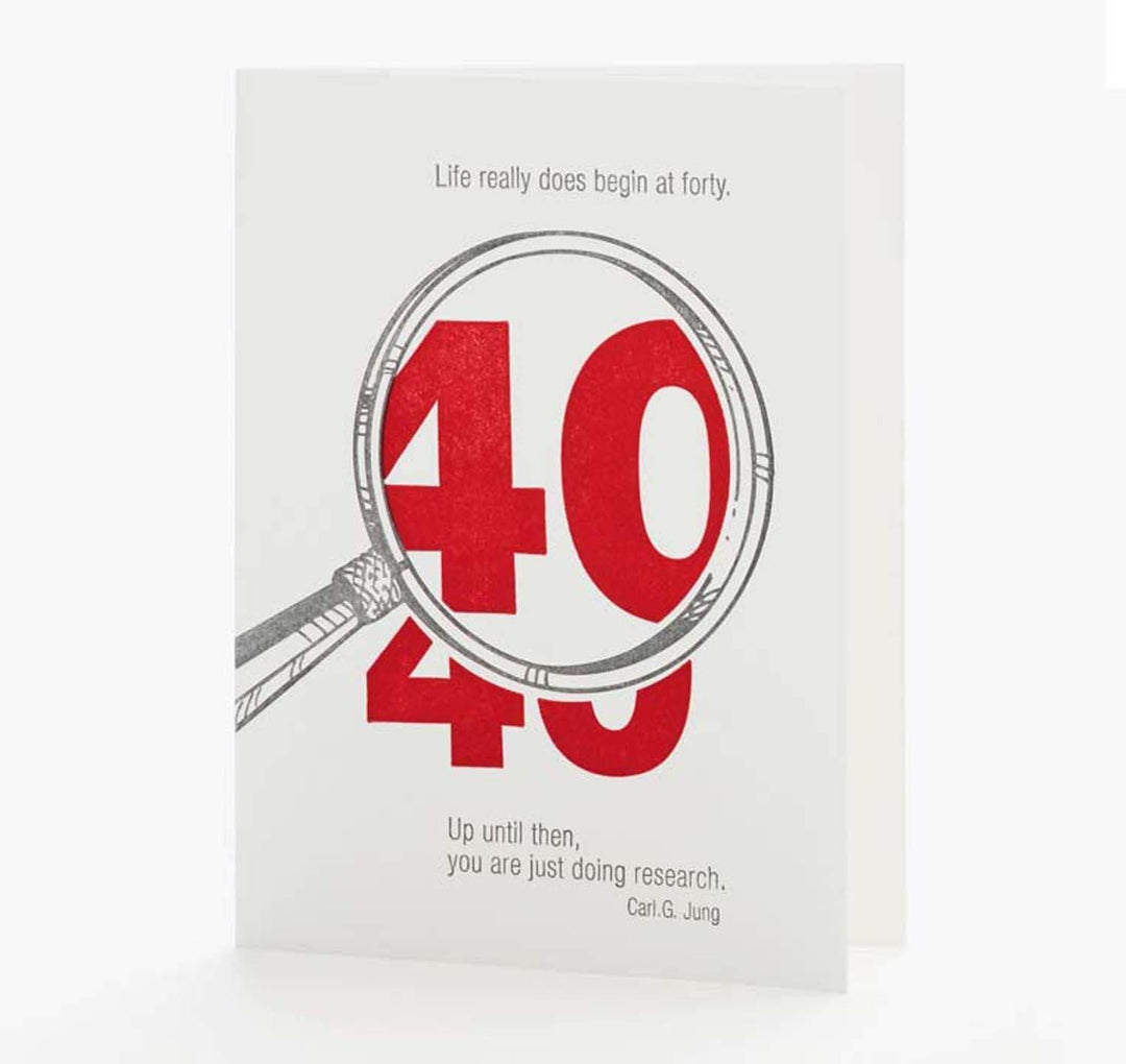 ilee paper goods Card Life Begins at 40 Card