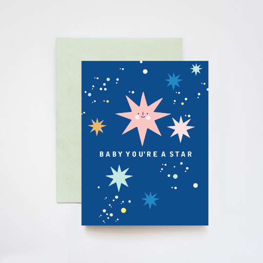 Ilootpaperie Card Baby You're a A Star Holographic Card
