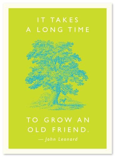 J. Falkner Card "Old Friend" Quote Card