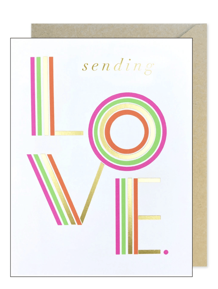 J. Falkner Card Rainbow Sending Love Card